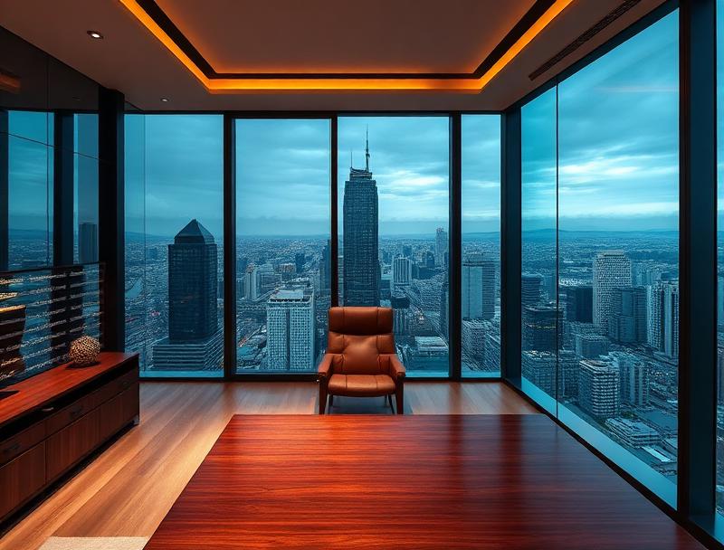 Oficina ejecutiva moderna remodelada en Vitacura Santiago